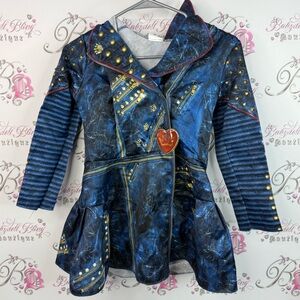 Disney descendants 2 jacket coat dress up heart red Blue Studded Kids Jacket